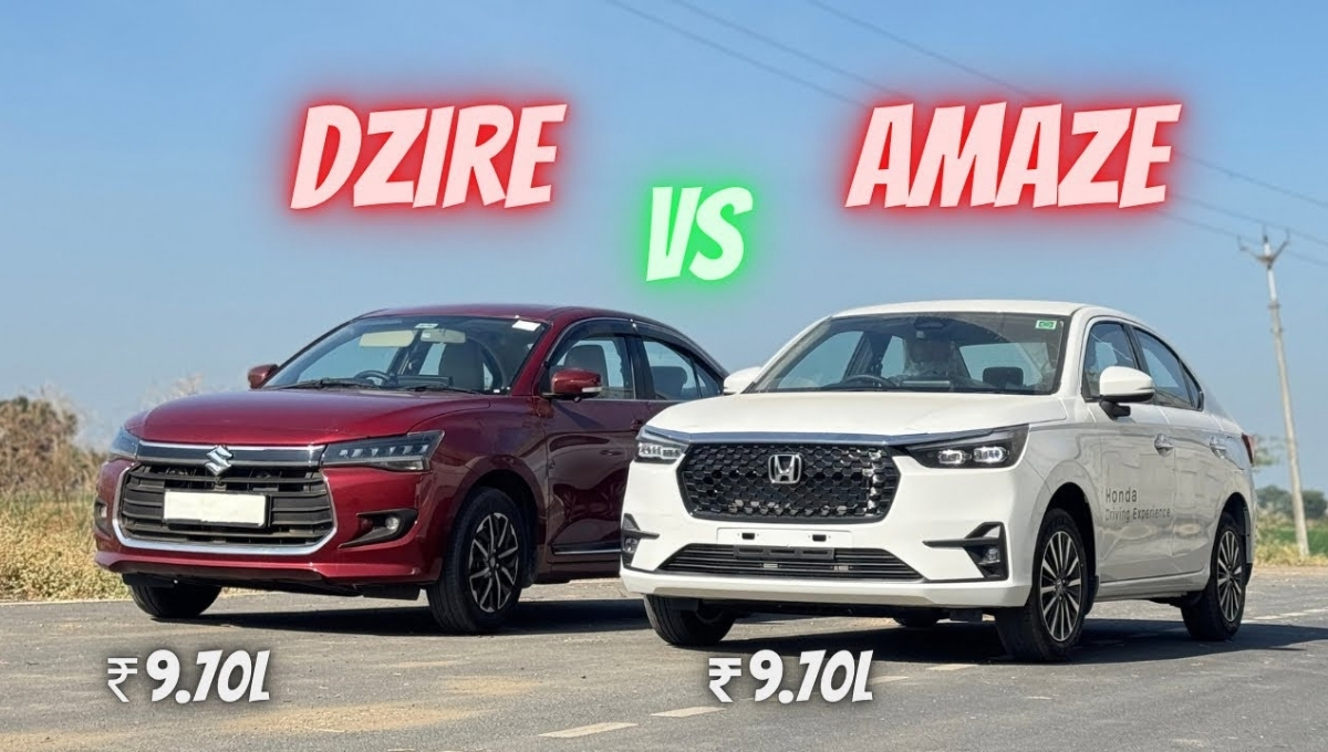 Honda Amaze vs Maruti Dzire